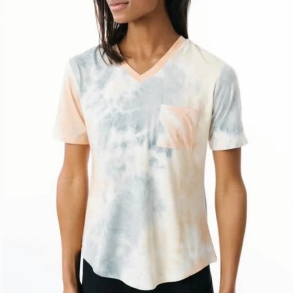 Zyia Hendrix Dusk Go To Pocket Active Tee Pastel Tie-Dye Size Medium